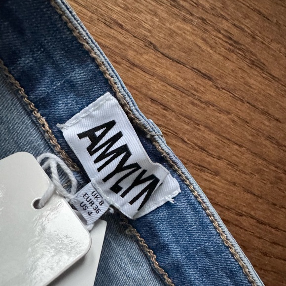 Amy Lynn Metallic Denim Mini Skirt - Picture 3 of 5